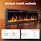 Edendirect 60 in. 5100BTU Indoor Metal Black Wall Mount Electric Fireplace, 750/1500W, Remote ZR-DBLS60D - alternate 4