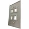 Eaton Tripp Lite Series Safe-IT 4-Port Single-Gang Keystone Wall Plate, Antibacterial, Ivory Gloss, TAA N042AB-004-IVG - alternate 3