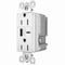 Legrand radiant USB Wallplate, 15 A, 125 V, Type A, C USB, NEMA: NEMA 5-15R, White R26USBAC6WCCV6 - alternate 2