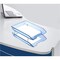 Acrimet Facility 2 Tier Letter Tray Front Load Size Desktop File Organizer Plastic Clear Blue 263.2 - alternate 5