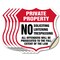 Signmission Private Property Shield Sign No Soliciti, 4 inch X 4 inch, Vinyl Decal, 5PK SHI-D-5PACK-4-451 - alternate 1