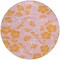 Homeroots 8' Pink And Copper Round Floral Washable Indoor Outdoor Area Rug 600038 - alternate 5