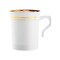 Smarty Had A Party 8 oz. White with Gold Edge Rim Round Plastic Coffee Mugs (120 Mugs), 120PK 6934-WHG-CASE - alternate 7