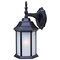 Homeroots Matte Black Frosted Glass Swing Arm Wall Light 399221 - alternate 1