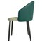 Leisuremod Paradiso Collection Modern Dining Seat in Green, with Light Grey Fabric Seat, 4PK PC50GLGR4 - alternate 6