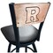Holland Bar Stool Co 36" Blk Wrinkle Rutgers Swivel Bar Stool, Laser Engraved Back L03836BWMedMplARutgerBlkVinyl - alternate 1