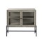 Homeroots 38in Gray Solid Wood Sideboard with Two Glass Doors 391991 - alternate 1