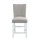 Homeroots Set of Two 25" Gray and White Velvet and Solid Wood Counter Height Bar Chairs, 2PK 573453 - alternate 5