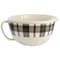 Martha Stewart 3 Piece Holiday Plaid Stoneware 3.4qt Batter Bowl Set with Silicone Spatulas in White 140241.03 - alternate 4