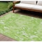 Homeroots 10' X 14' Lime Green And Ivory Striped Washable Indoor Outdoor Area Rug 596691 - alternate 1