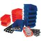 Performance Tool 15 pc. Storage Bin Set, Stackable, Interlocking, Removable, Red/Blue W5195 - alternate 1