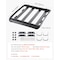 Vevor Universal Roof Rack Cargo Carrier Basket 48 x 40 x 5.6 in Car Top Luggage Holder HJ-RB514A-120X100CM - alternate 3