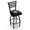 Holland Bar Stool Co 36" Blk Wrinkle Pittsburgh Penguins Swivel Bar Stool, Ladder Back L01436PitPen - alternate 1