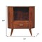 Homeroots 30in Chestnut Solid Wood Oval Accent Cabinet With One Drawer 654288 - alternate 9