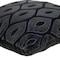 Homeroots 22" Black and Blue Ogee Cotton Throw Pillow with Embroidery and Applique 529267 - alternate 5