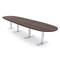 Skutchi Designs 16ft Boval Conference Table With Power | Harmony Series | 16 Person Meeting Room Table HAR-BOVL-48X192-T-H3041-NA - alternate 1