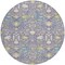 Homeroots 8' Lavender Blue And Green Round Oriental Washable Indoor Outdoor Area Rug 598060 - alternate 7