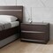 Homeroots 17" Dark Brown Two Drawers Manufactured Wood Mirrored Nightstand 329624 - alternate 4