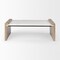 Homeroots 48" Natural and White Solid Wood And Genuine Marble Coffee Table 602938 - alternate 6