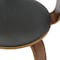 Leisuremod Modern Wooden Dining Chair, Walnut Color Frame in Black, Brivo Collection BC22BL - alternate 6