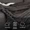 Lavish Home Faux Fur Throw Blanket 60x70-Inch Twin Blanket for Couch, Bed, or Chair Soft Throw with Plush, Gray 66-THROW057-G - alternate 6