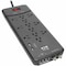 Tripp Lite Power Strip, Surge, Coax, USB, 5-15R, 5-15P, 8 ft., Black TLP128TTUSBB - alternate 1