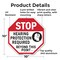 Signmission Stop Hearing Protection Required Be, 10 Inch X 10 Inch, Aluminum Metal Signs OC-A-10-123 - alternate 3