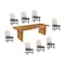 Homeroots Nine Piece Brown Solid Wood Dining Set with Eight Chairs 635834 - alternate 5