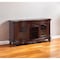 Homeroots 65in Brown Cherry Cabinet Enclosed Storage TV Stand with Bookcase 347032 - alternate 6