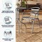 Flash Furniture Lila  Silver Metal Restaurant Stack Chair with Aluminum Slats, PK4 4-TLH-017C-GG - alternate 12