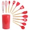 Megachef Red Silicone and Wood Cooking Utensils, Set of 12 MGSP-570 - alternate 1