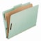 Pendaflex Pressboard Classification Folders, 2in Expansion, 1 Divider, 4 Fasteners, Legal, Light Green, 10PK 17175EE - alternate 1
