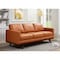 Leisuremod Chester Modern Leather Sofa with Birch Wood Base, Cognac Tan CS83TN-L - alternate 6