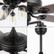 Jonathan Y Lucas 52" 3-Light Rustic Industrial Iron/Wood/Seeded Glass Mobile-App/Remote-Controlled LED Ceiling JYL9614A - alternate 8