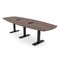 Skutchi Designs Arc Boat Conference Table With Power, 48 in W, 120 in L HAR-ABOT-48X120-T.BK-H3041-EBLK - alternate 1