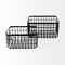 Homeroots Set of Two Black Metal Basket, 2PK 392166 - alternate 5