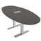 Skutchi Designs 6ft Conference Table With Power Unit | 6 Person Modular Boval Meeting Table | Harmony Series HAR-BOVL-48X72-T.BK-H3041-EBLK - alternate 7