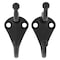 National Hardware Medium Matte Black Steel 6.69 in. L Coat/Hat Hook 35 lb, 2PK N830-598 - alternate 4