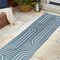 Jonathan Y Anders High-Low MidCentury Modern Arch Stripe Two-Tone Navy/Cream 2 ft. x 8 ft. Runner Rug SCN107A-28 - alternate 4