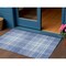 Homeroots 3' X 5' Denim Blue And Ivory Plaid Washable Indoor Outdoor Area Rug 596327 - alternate 1