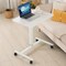 Homeroots Adjustable White Wood and Stainless Steel Rolling Standing Desk 535346 - alternate 7