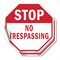 Signmission Stop No Trespassing, 4 inch X 4 inch, Vinyl Decal, 2PK OC-D-2PACK-4-265 - alternate 1