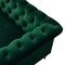 Homeroots 93" Hunter Green Velvet Chesterfield Wood Sofa 543985 - alternate 5