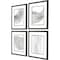 Homeroots Set Of Four Linear Acoustic Black Framed Print Wall Art, 4PK 525908 - alternate 1