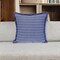 Homeroots 24" Blue and White Striped Cotton Throw Pillow With Fringe 529343 - alternate 1