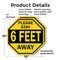 Signmission Please Stay 6 Feet Away, 10 inch X 10 inch, Plastic Sign, 2PK OC-P-2PACK-10-198 - alternate 4