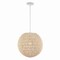 Jonathan Y Luna 15.75" 1-Light Bohemian Modern Woven Rattan/Iron LED Pendant, Cream/White JYL6503B - alternate 1