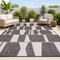 Jonathan Y Odette Modern Geometric Abstract Two-Tone Black/Cream 3 ft. x 5 ft. Indoor/Outdoor Area Rug TSN303A-3 - alternate 1