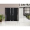 Vdomdoors Steel Double Doors Cynex 6777 Black 2 Sidelight Exterior Windows Stainless Inserts Single Modern Pa CYNEX6777DEXD-BLK-RH-O-W16+72+16 x H80 - alternate 3