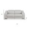 Homeroots 76in Light Gray and Silver Italian Leather Power Reclining Loveseat 633748 - alternate 6